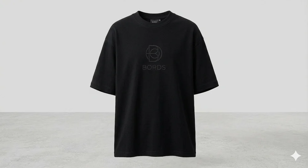 Shadow Black Heavyweight Oversized Streetwear T-Shirt 240 GSM