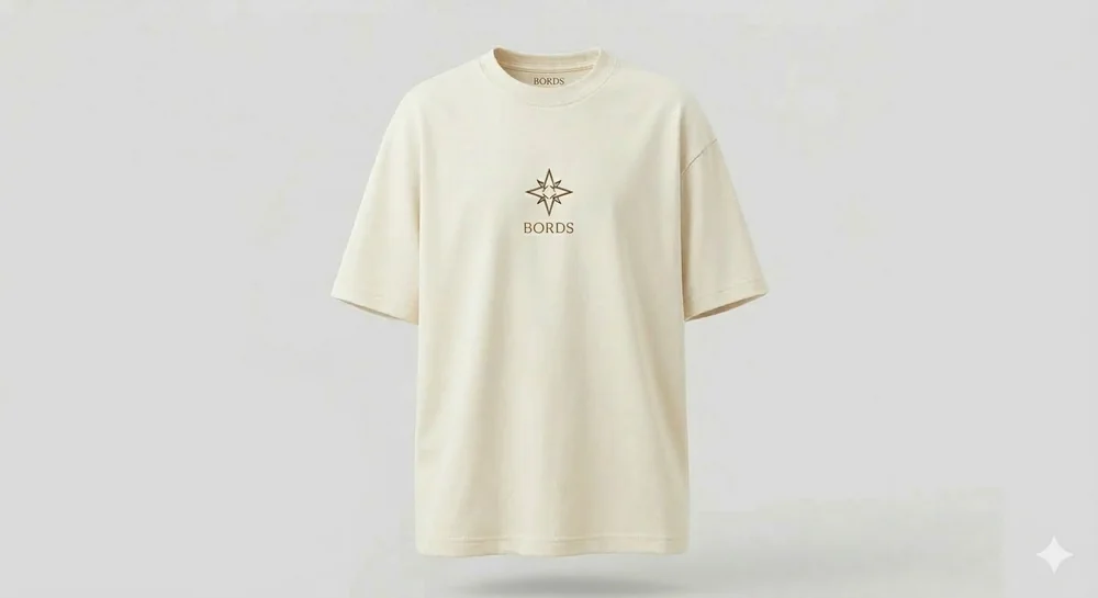 Cream White Heavyweight Drop Shoulder Oversized T-Shirt 240 GSM